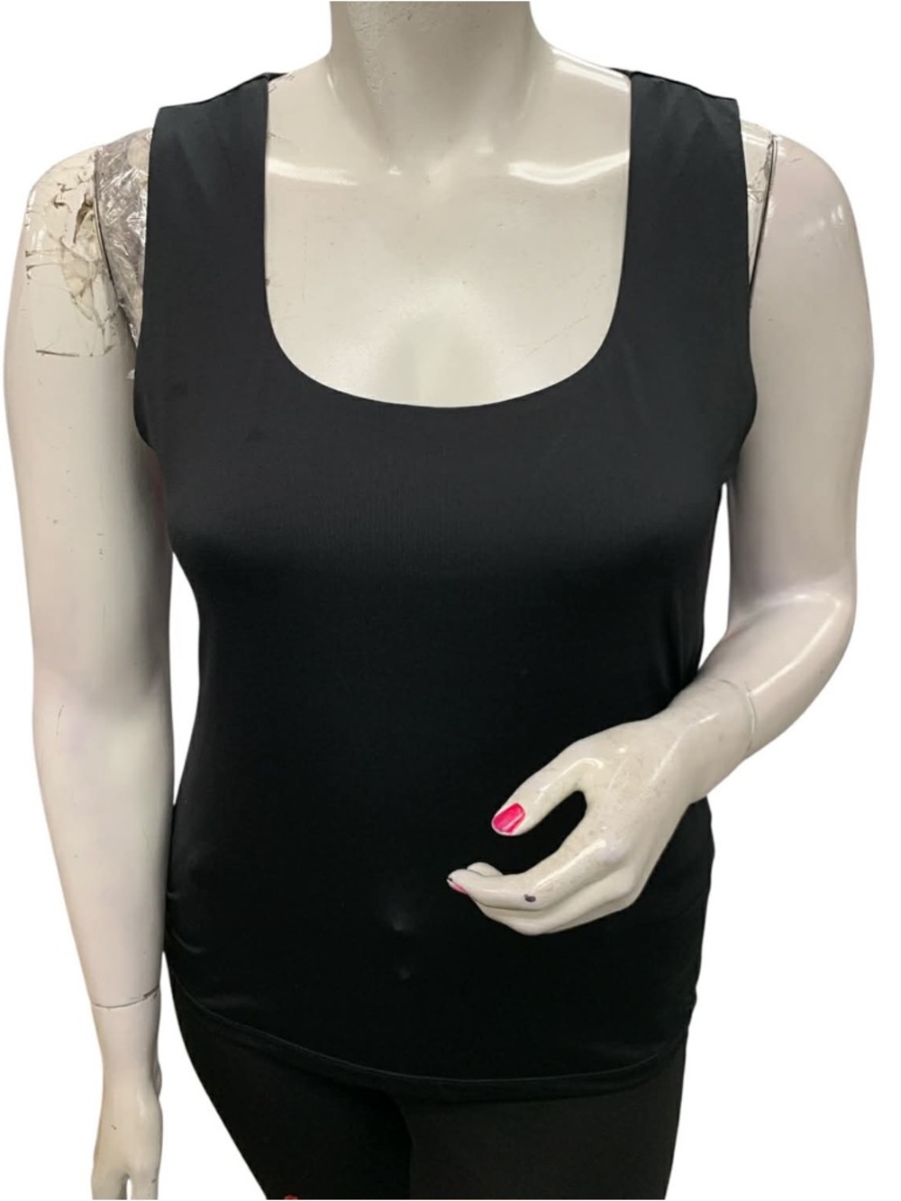 Premise Black Scoop Neck Tank Top Size L